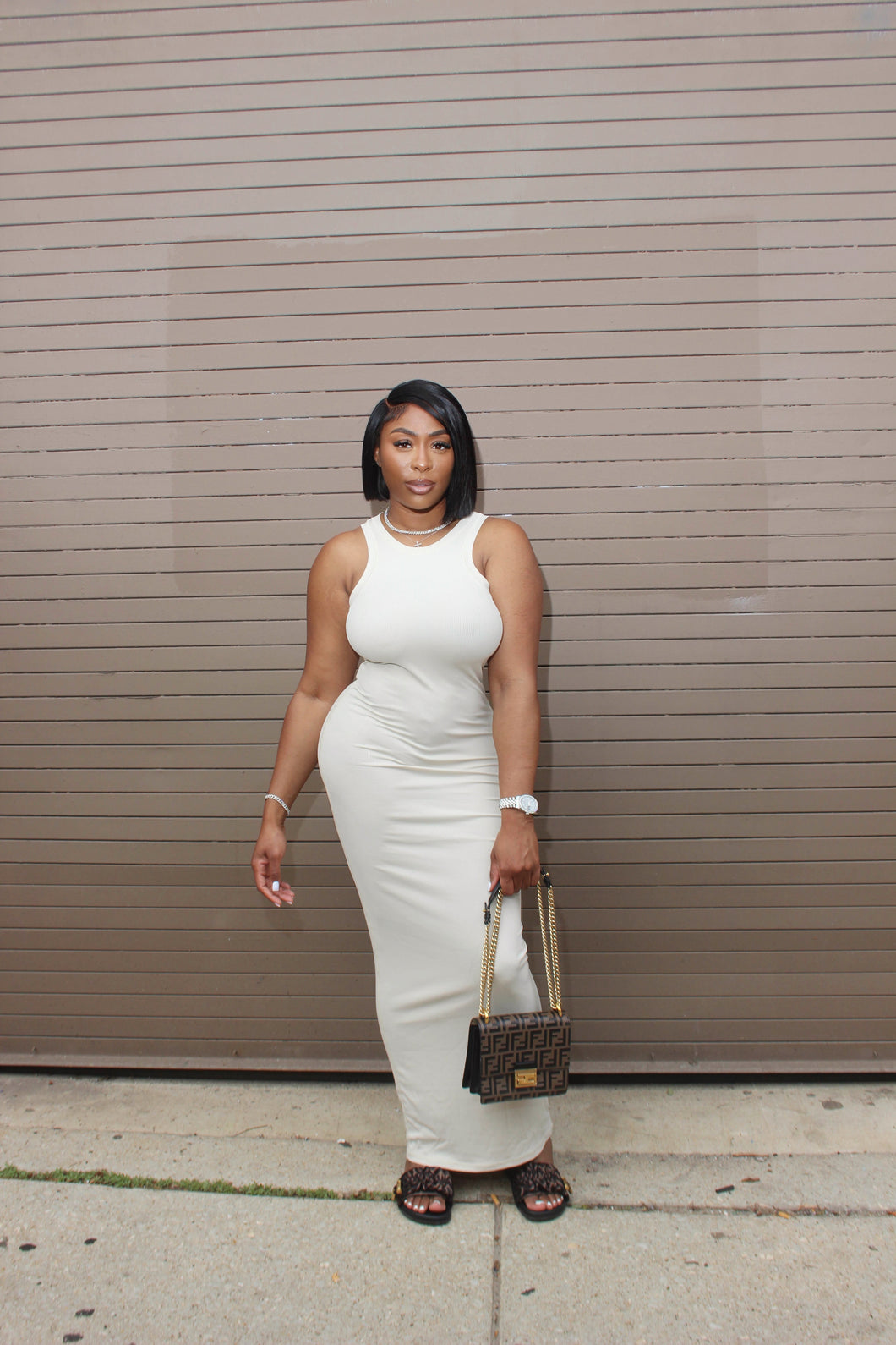 Hello Cream Dress